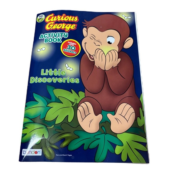 PBS Kids Curious George Coloring Activity Story Book Bendon Ages 3 NEW - Picture 1 of 3